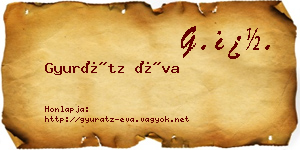 Gyurátz Éva névjegykártya