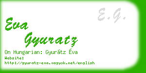 eva gyuratz business card
