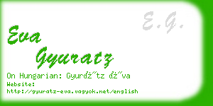 eva gyuratz business card